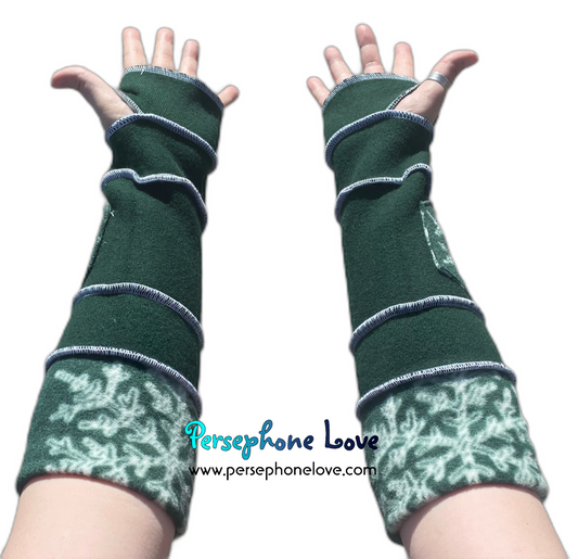 Katwise inspired needle-felted 100% cashmere upcycled sweater arm warmers -1526