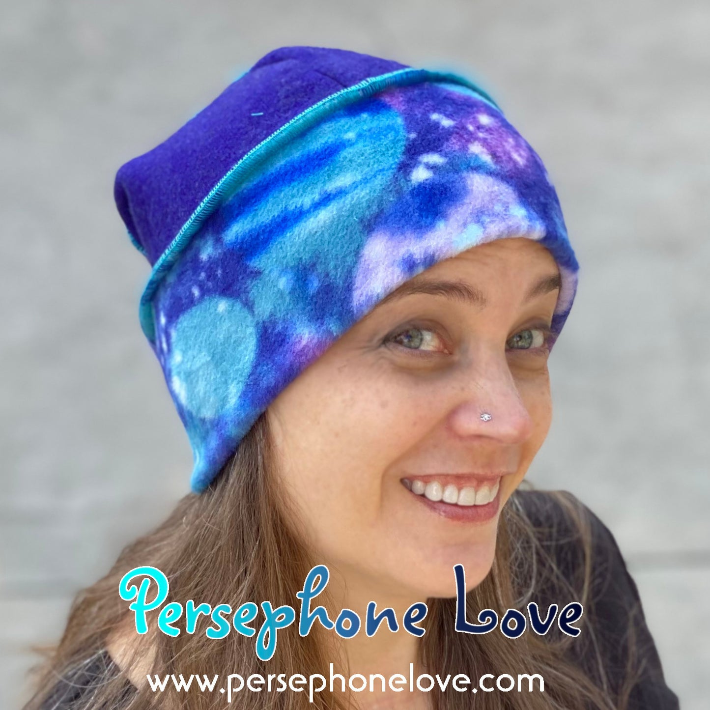 Katwise inspired purple lavender 100% felted cashmere/fleece galaxy pixie elf hat-1446