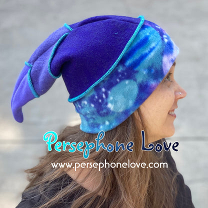 Katwise inspired purple lavender 100% felted cashmere/fleece galaxy pixie elf hat-1446