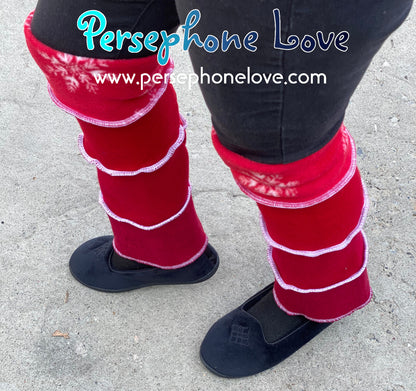 Katwise-inspired red felted 100% cashmere leg warmers-1471